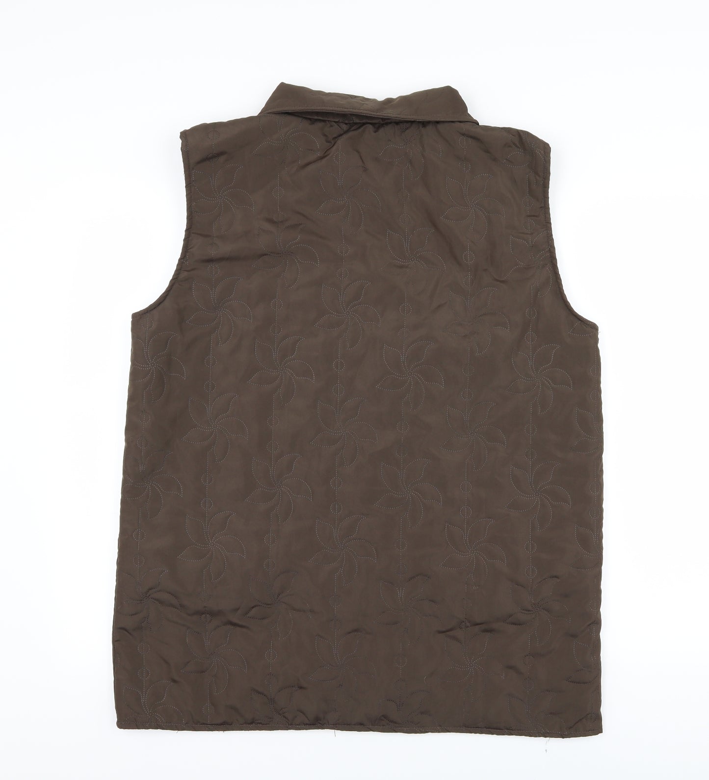 NEUVILLE Womens Brown   Quilted Waistcoat Size 14