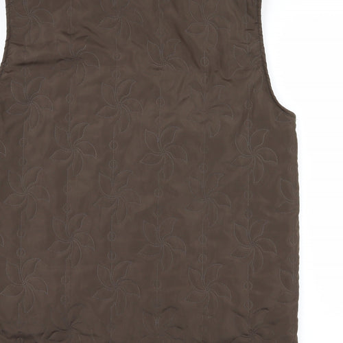 NEUVILLE Womens Brown   Quilted Waistcoat Size 14