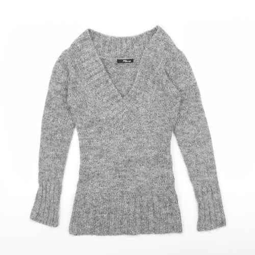Jane Norman Womens Grey  Knit Pullover Jumper Size 8