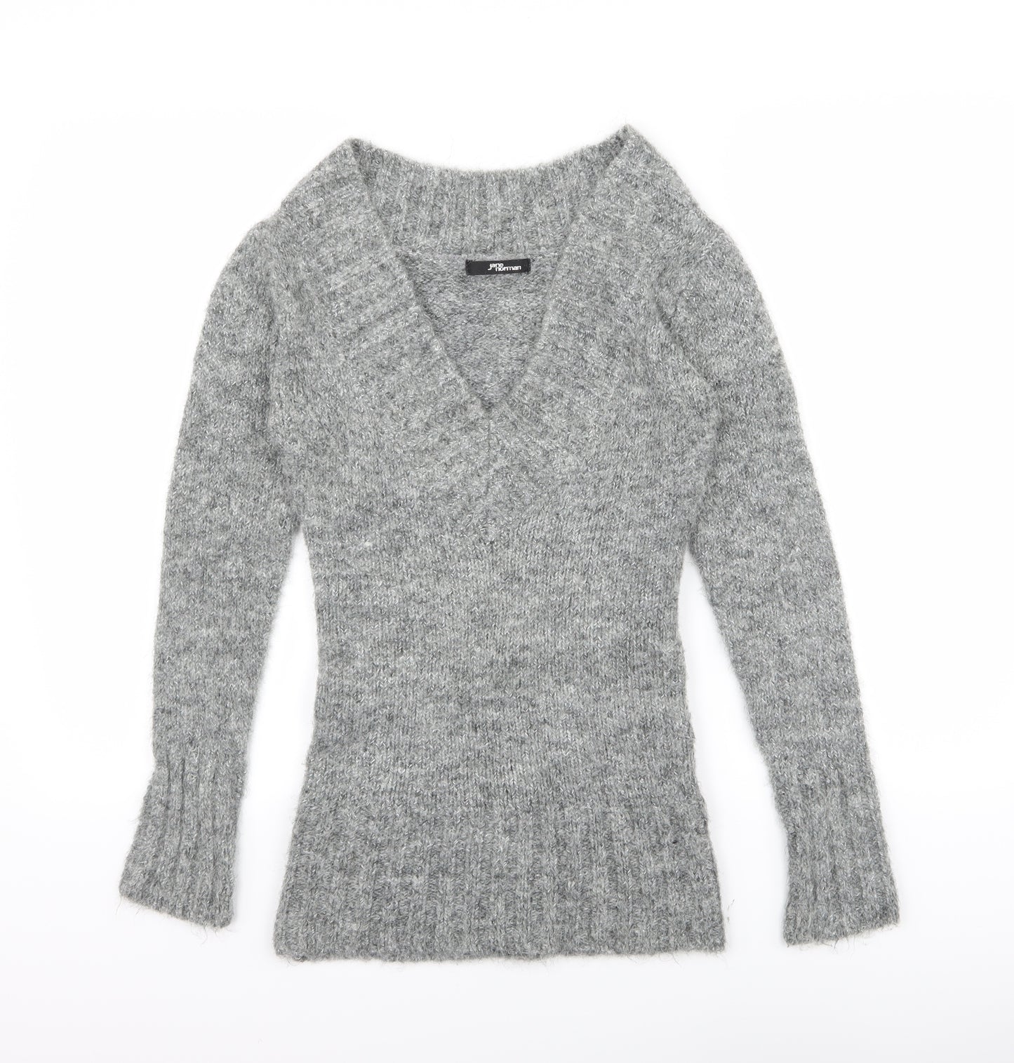 Jane Norman Womens Grey  Knit Pullover Jumper Size 8