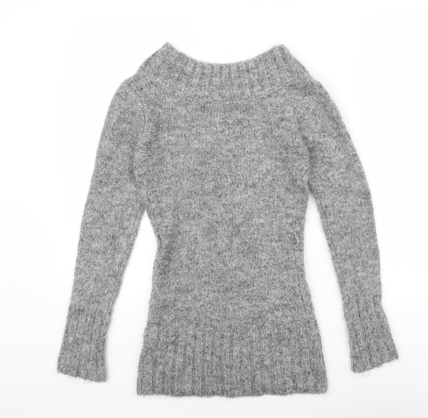 Jane Norman Womens Grey  Knit Pullover Jumper Size 8