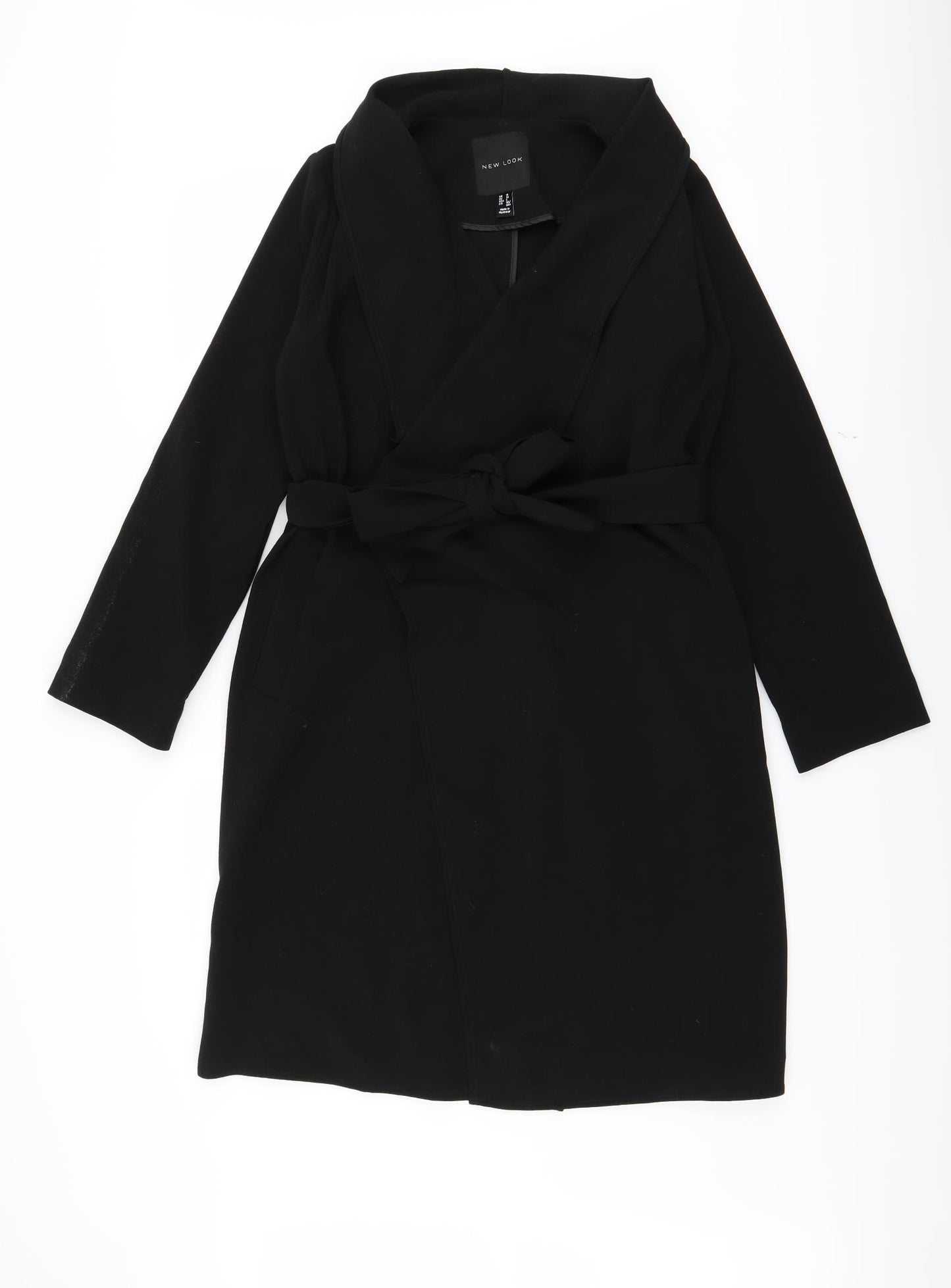 New Look Womens Black   Overcoat Coat Size 10