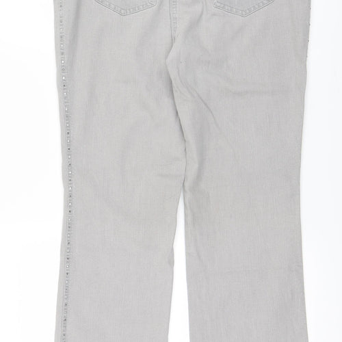 Bonita Womens Grey  Denim Straight Jeans Size 31 in L28 in