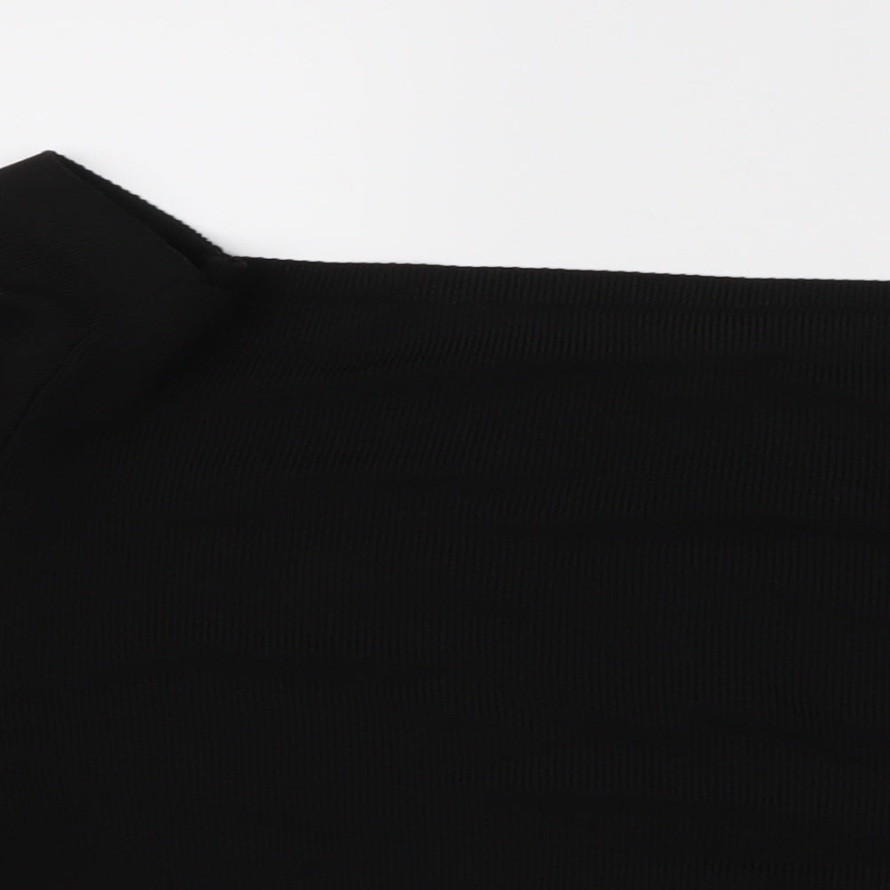 top shop Womens Black   Cropped T-Shirt Size 14