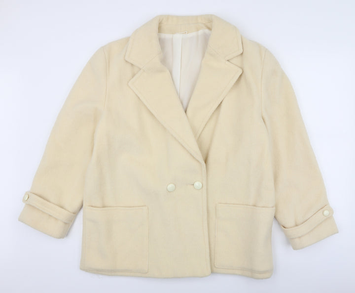 Preworn Womens Yellow   Overcoat Coat Size 18