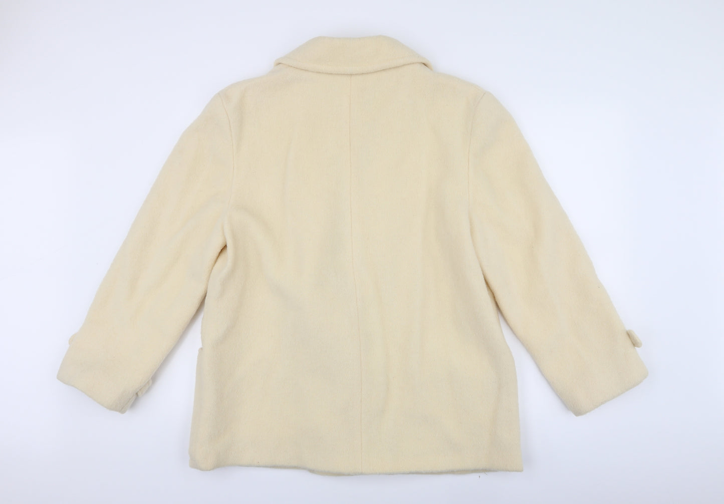 Preworn Womens Yellow   Overcoat Coat Size 18