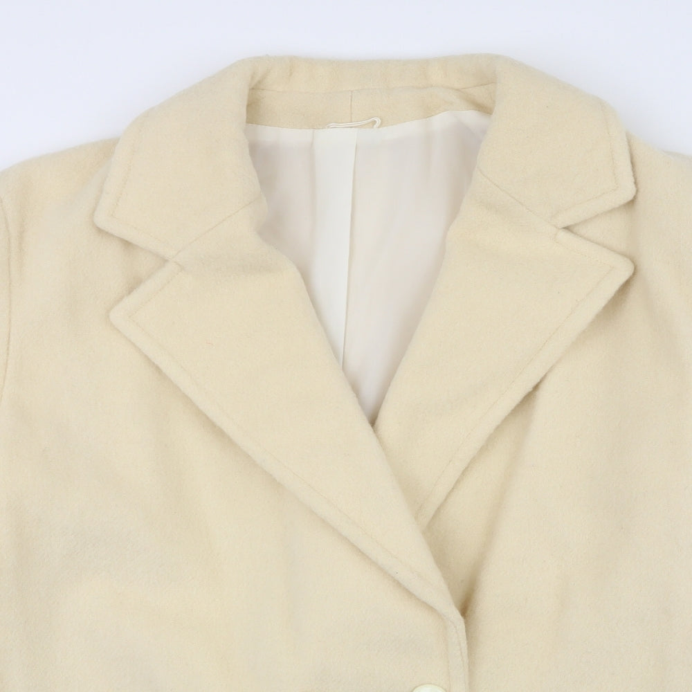 Preworn Womens Yellow   Overcoat Coat Size 18