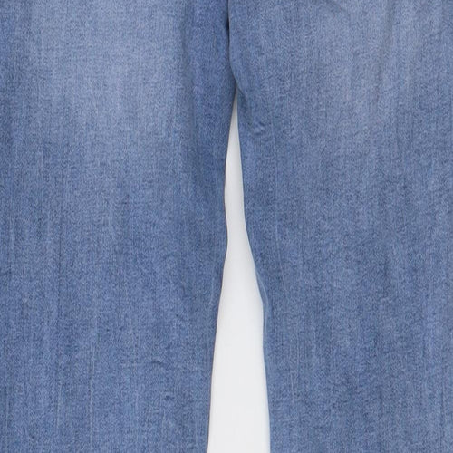 sinsay Womens Blue  Denim Straight Jeans Size 26 L26 in - ripped knees
