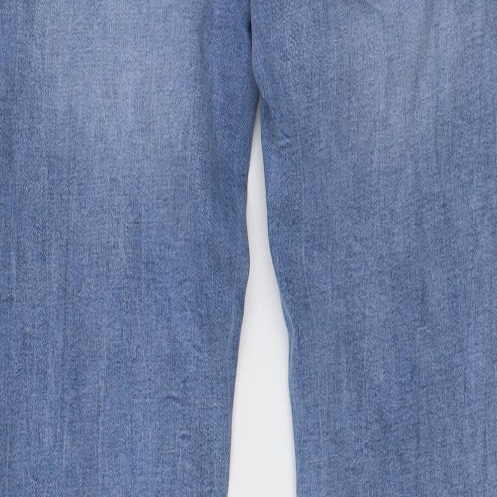 sinsay Womens Blue  Denim Straight Jeans Size 26 L26 in - ripped knees