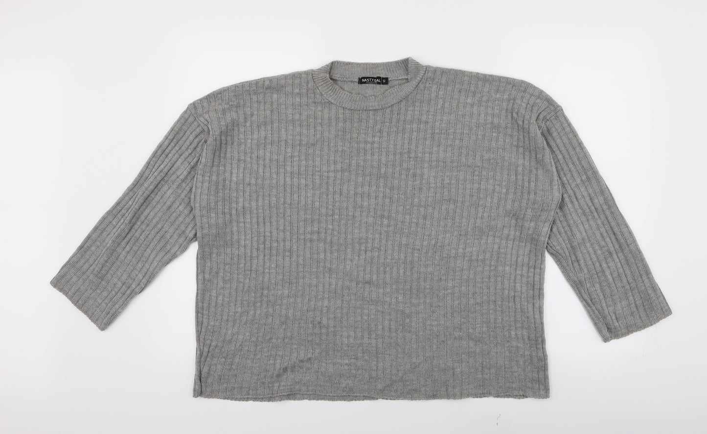 nastygal Womens Grey  Knit Pullover Jumper Size 10