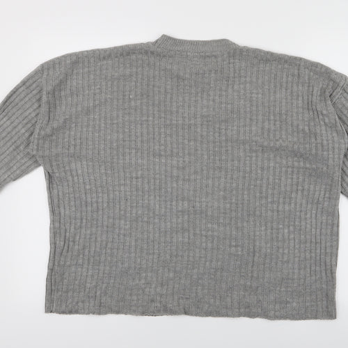nastygal Womens Grey  Knit Pullover Jumper Size 10