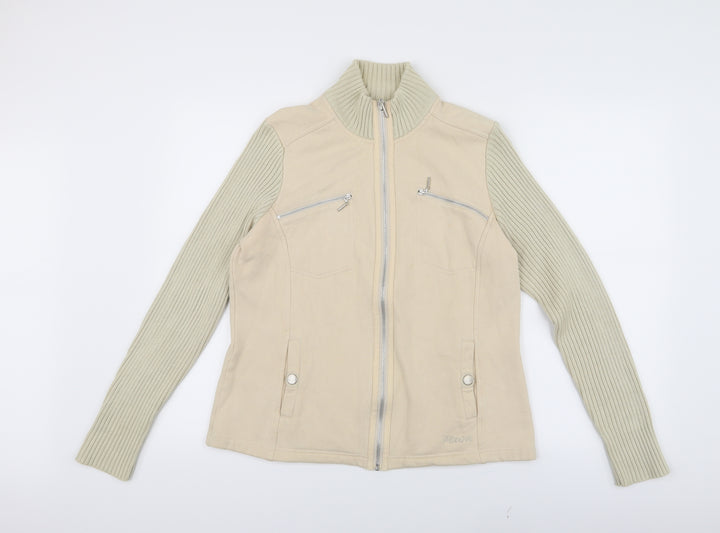 Maine Womens Beige Cardigan Jumper Size 14