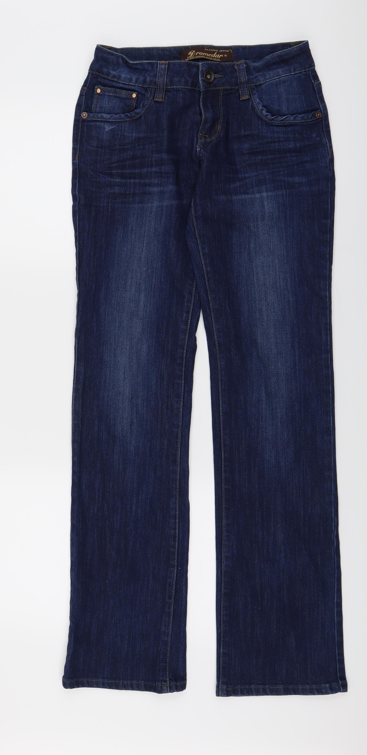 DROMEDAR Womens Blue   Straight Jeans Size 27 L31.5 in