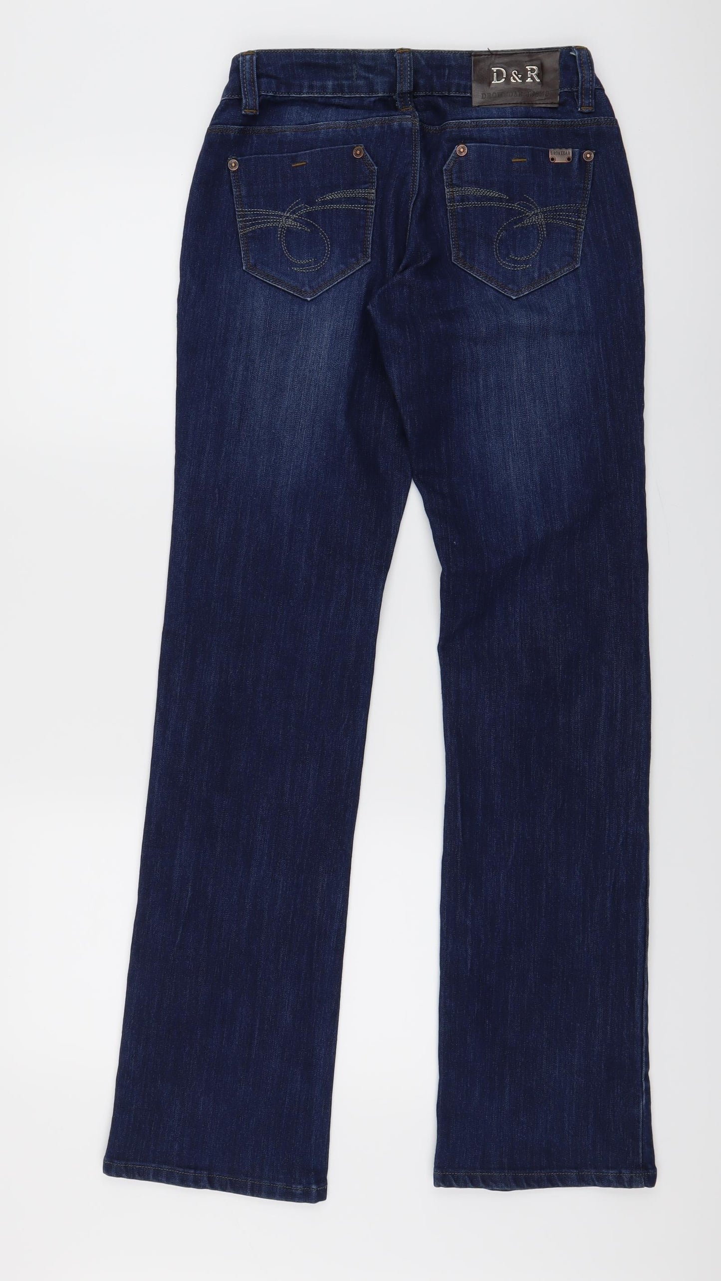 DROMEDAR Womens Blue   Straight Jeans Size 27 L31.5 in