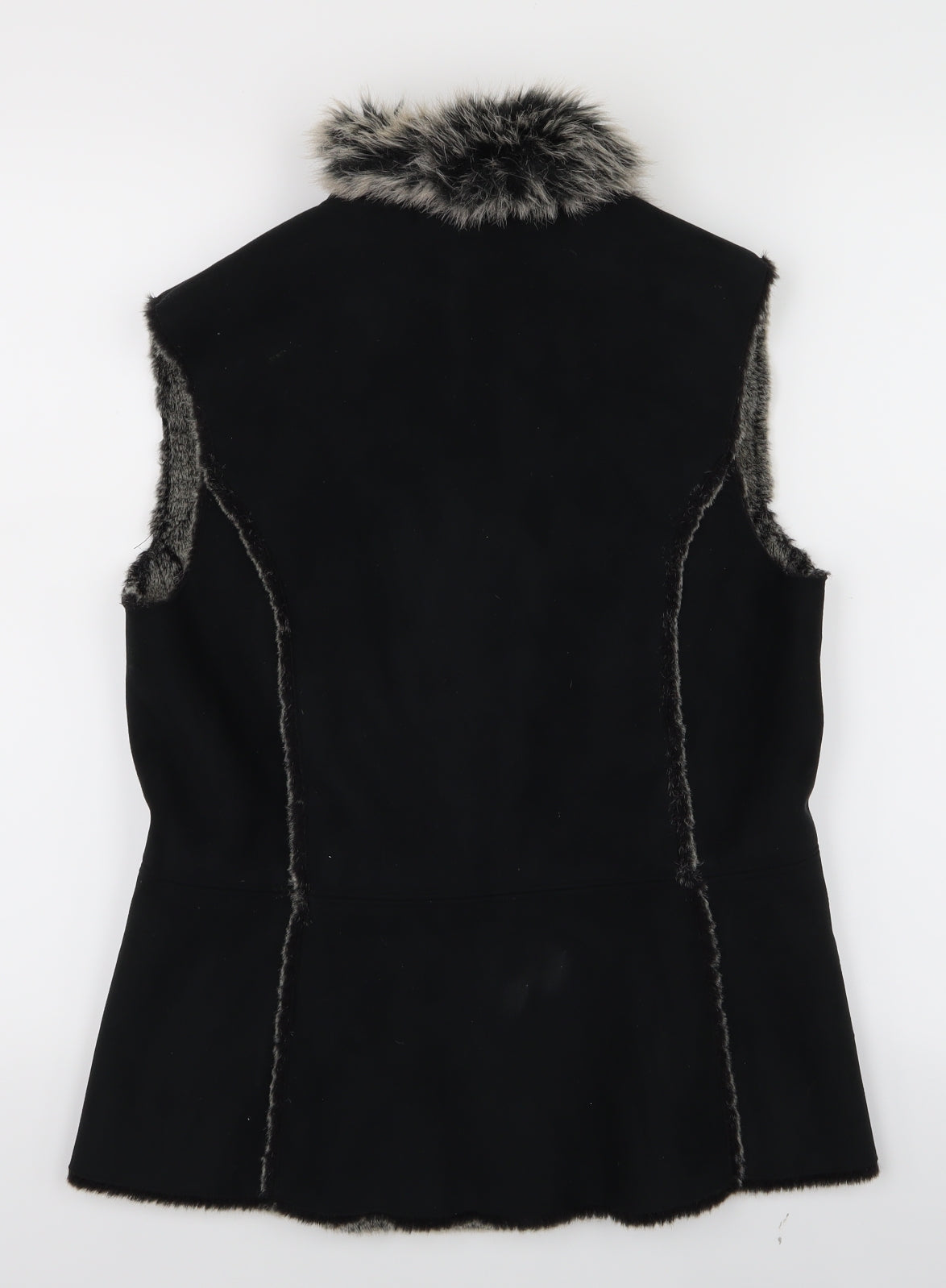Marks and Spencer Womens Black   Overcoat Waistcoat Size 12