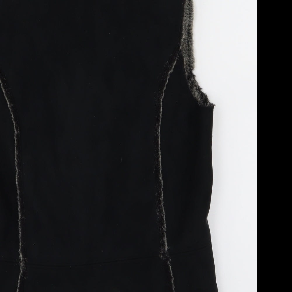 Marks and Spencer Womens Black   Overcoat Waistcoat Size 12