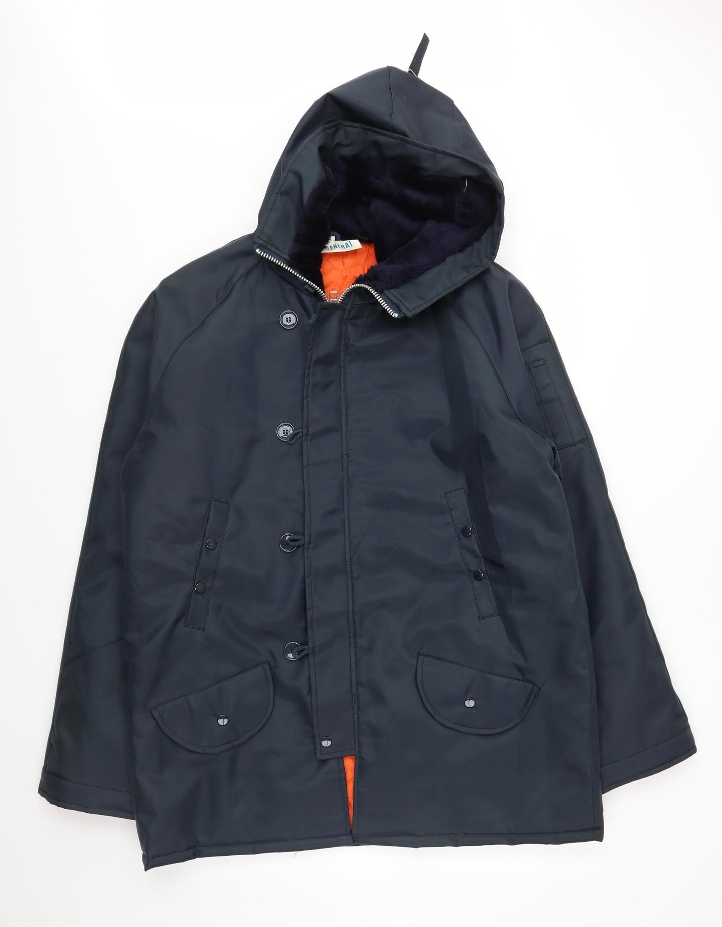 Central Mens Blue   Anorak Coat Size L