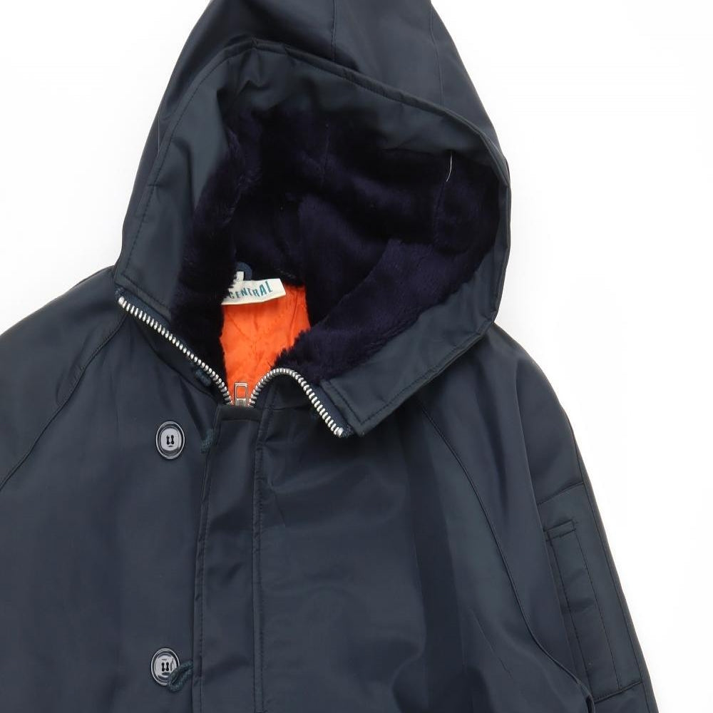 Central Mens Blue   Anorak Coat Size L