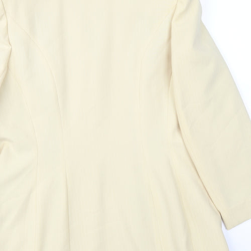 Just Jamie Womens Yellow Striped  Jacket Suit Jacket Size 16