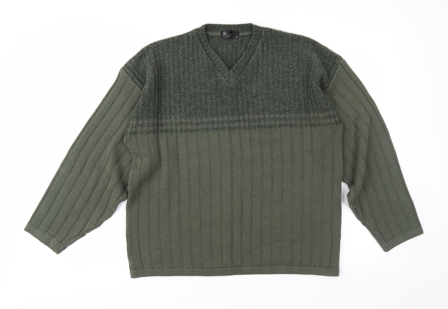 BHS Mens Green  Knit Pullover Jumper Size M