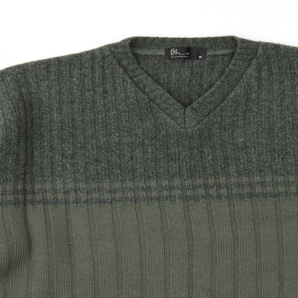 BHS Mens Green  Knit Pullover Jumper Size M