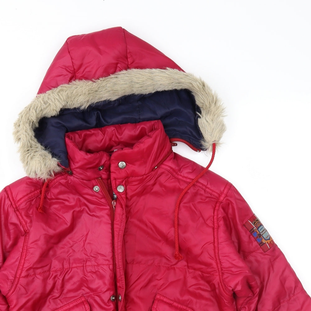 Peanuts Girls Pink   Parka Jacket Size 6 Years
