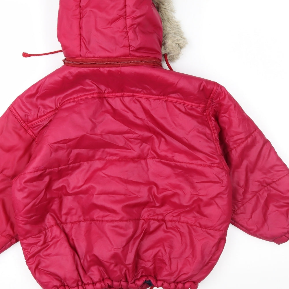 Peanuts Girls Pink   Parka Jacket Size 6 Years