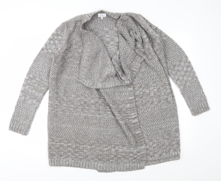 NEXT Womens Brown Geometric Knit Cardigan Jumper Size XS