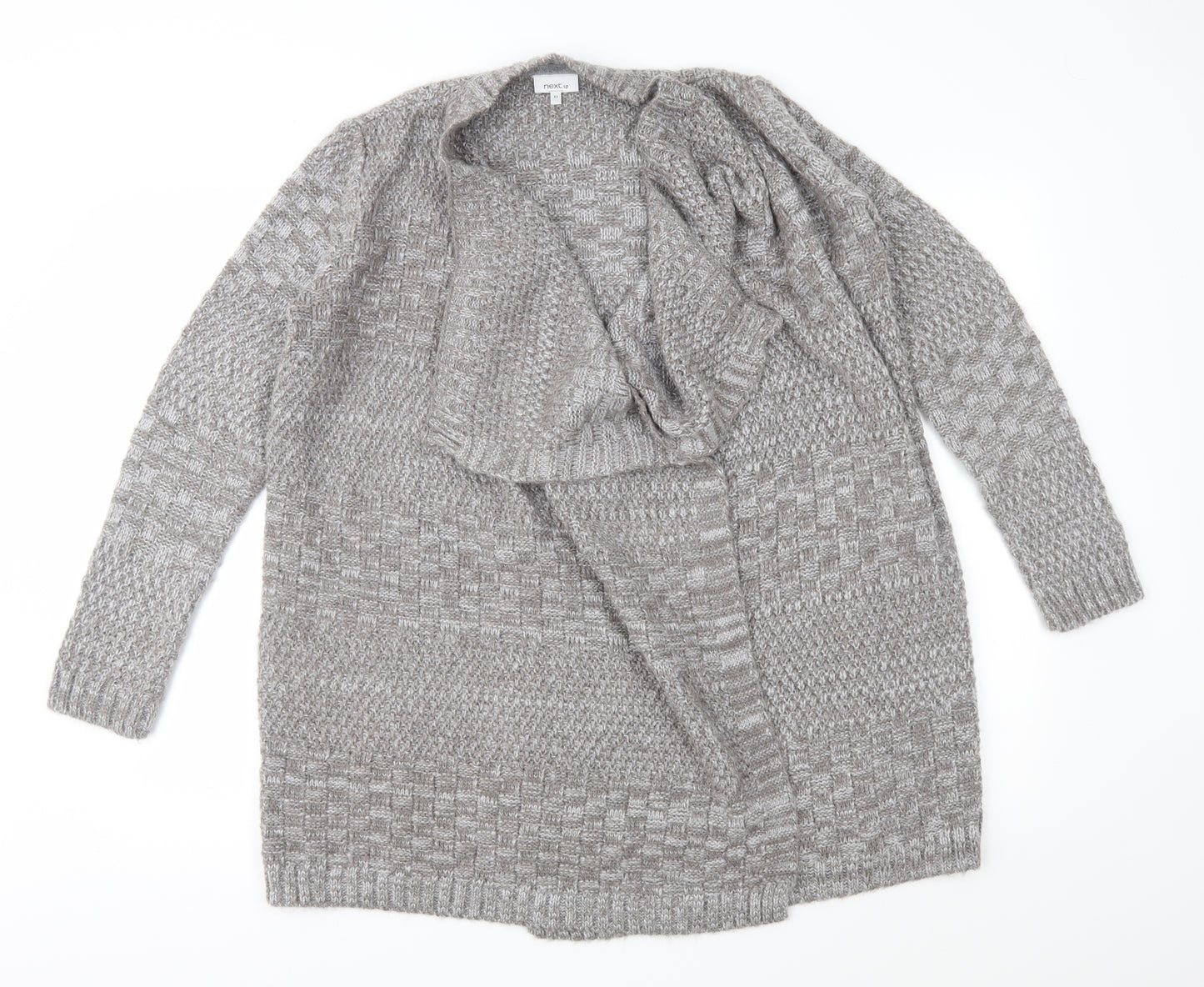 NEXT Womens Brown Geometric Knit Cardigan Jumper Size XS