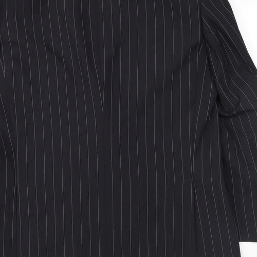 Armando Mens Black Striped  Jacket Suit Jacket Size 42