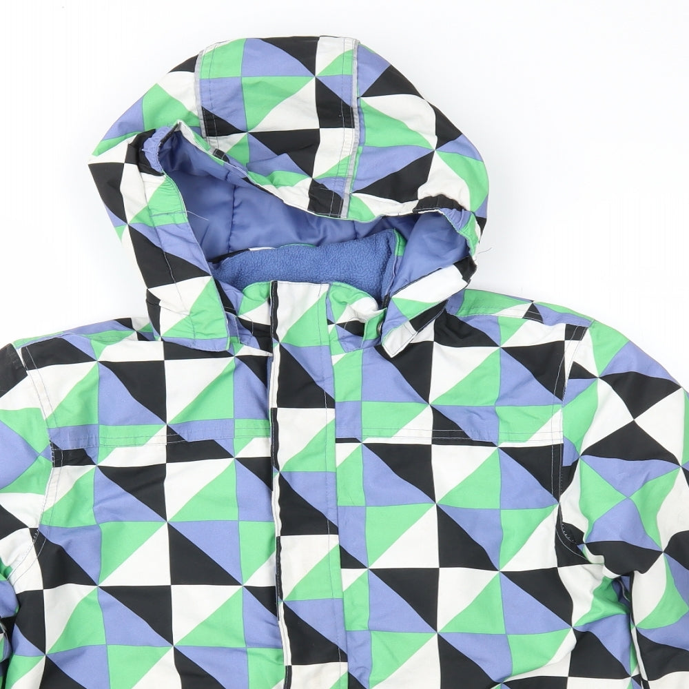 Muddy Puddles Boys Multicoloured Geometric  Anorak Jacket Size 11-12 Years
