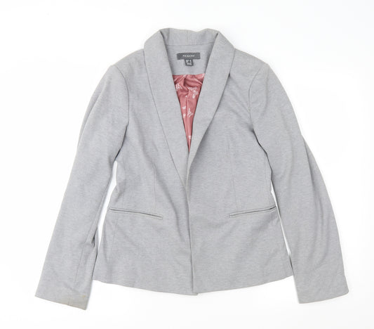 Front view of Atmosphere women’s grey jacket, size UK 10