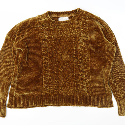 Matalan Womens Brown  Knit Pullover Jumper Size M