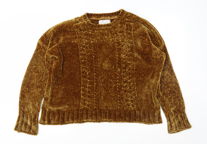 Matalan Womens Brown Knit Pullover Jumper Size M