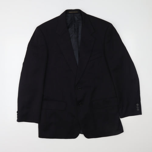 Marks and Spencer Mens Blue Striped  Jacket Suit Jacket Size 40