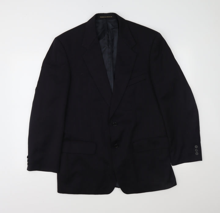 Marks and Spencer Mens Blue Striped  Jacket Suit Jacket Size 40