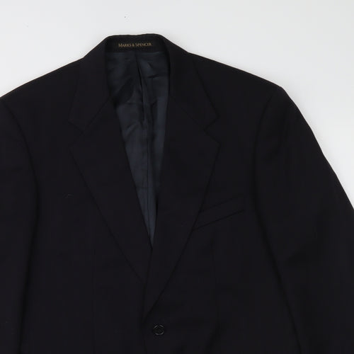 Marks and Spencer Mens Blue Striped  Jacket Suit Jacket Size 40