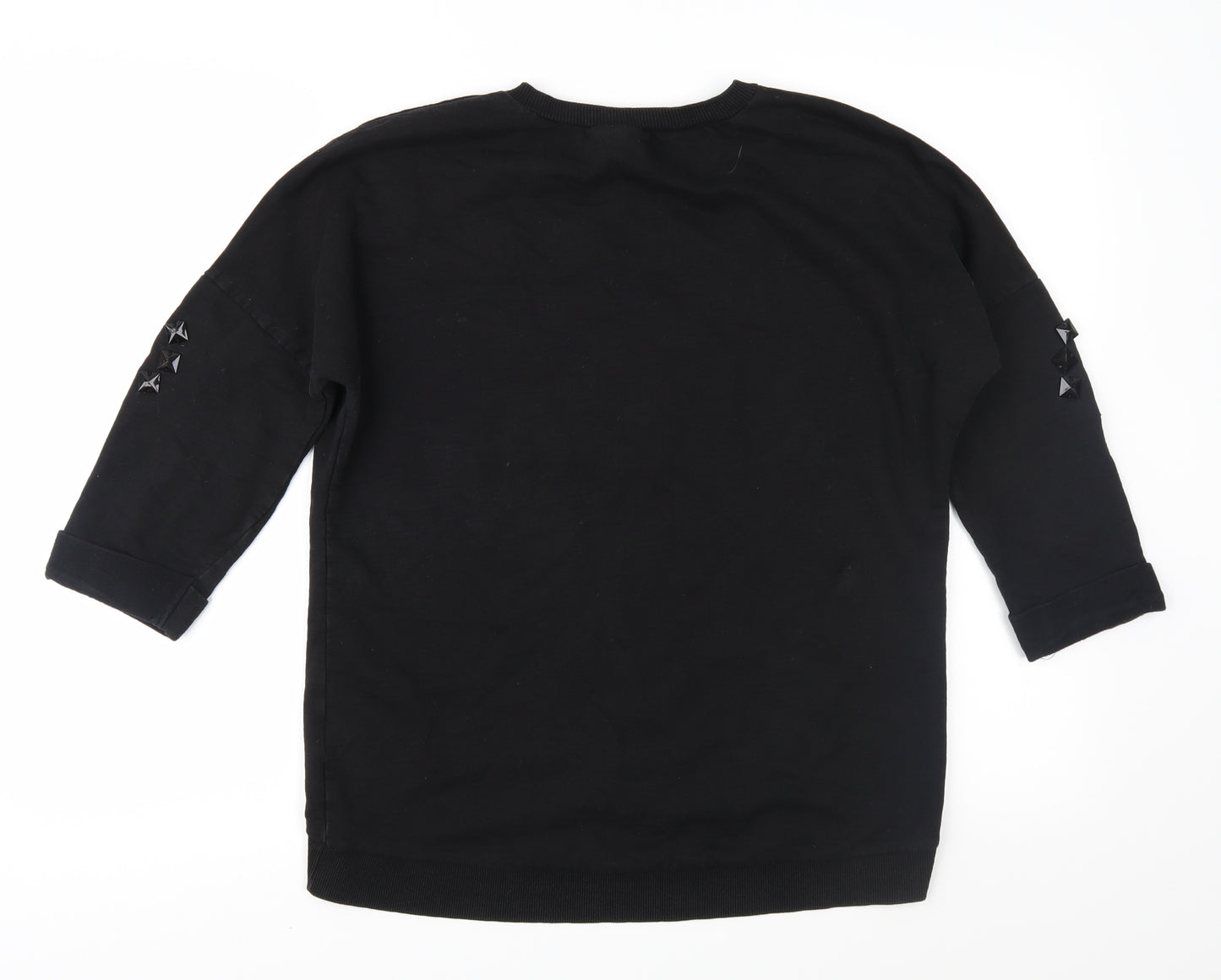 Topshop Womens Black   Pullover Sweatshirt Size 6