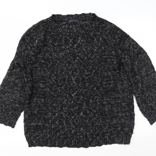 Marks and Spencer Womens Black  Knit Pullover Jumper Size 10