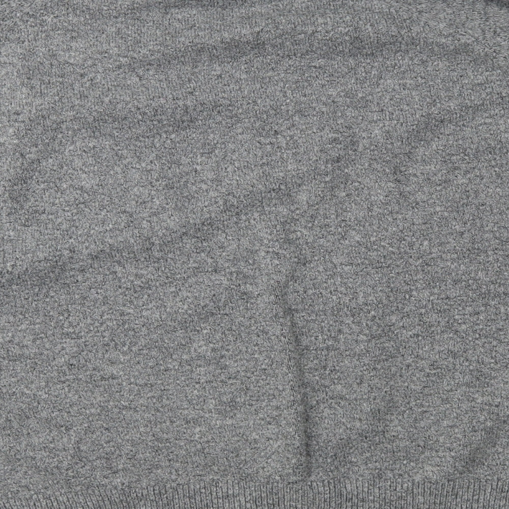 F&F Womens Grey Geometric Knit Pullover Jumper Size 16