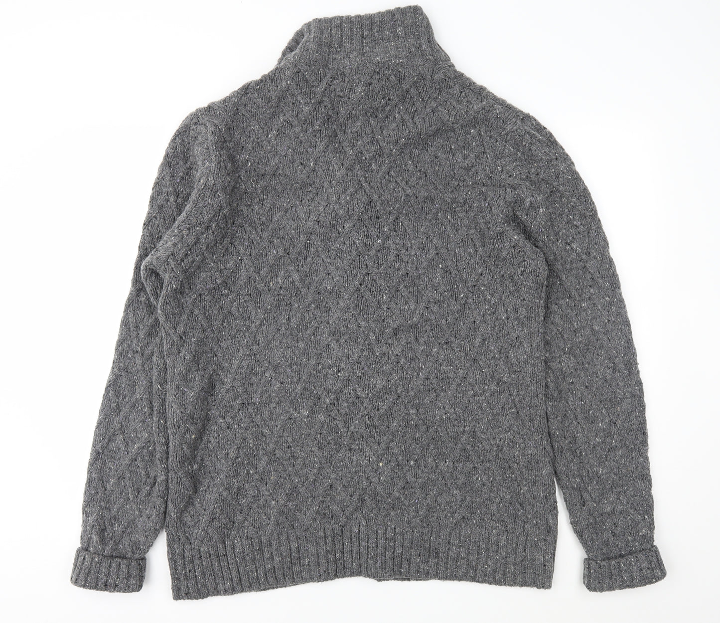 Marks and Spencer Mens Grey  Knit Cardigan Jumper Size L