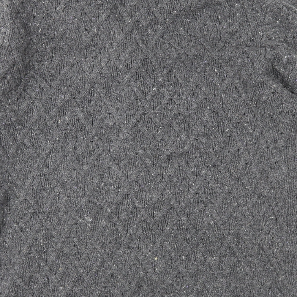 Marks and Spencer Mens Grey  Knit Cardigan Jumper Size L