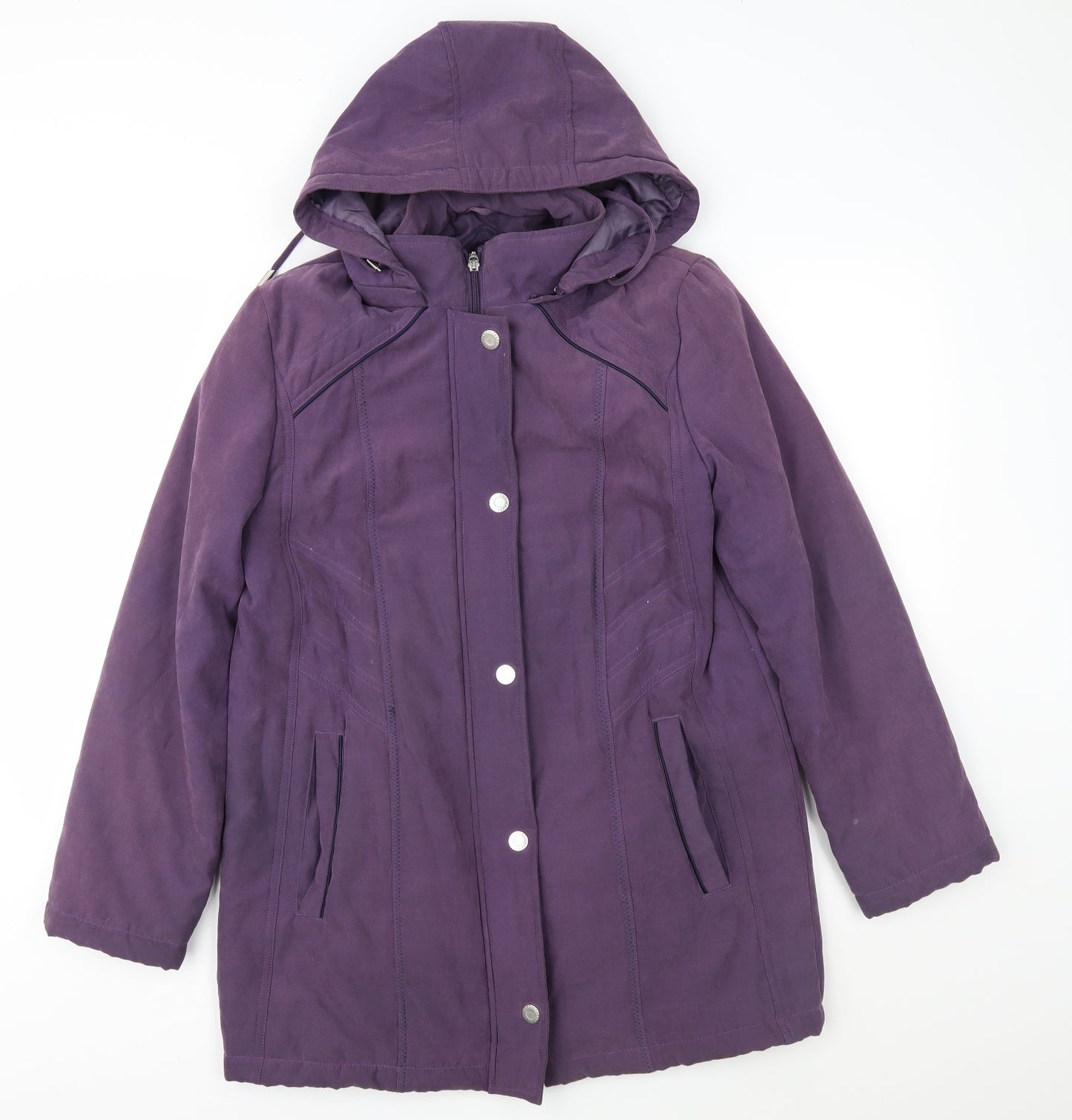 Anna Rose Womens Purple   Overcoat Coat Size S