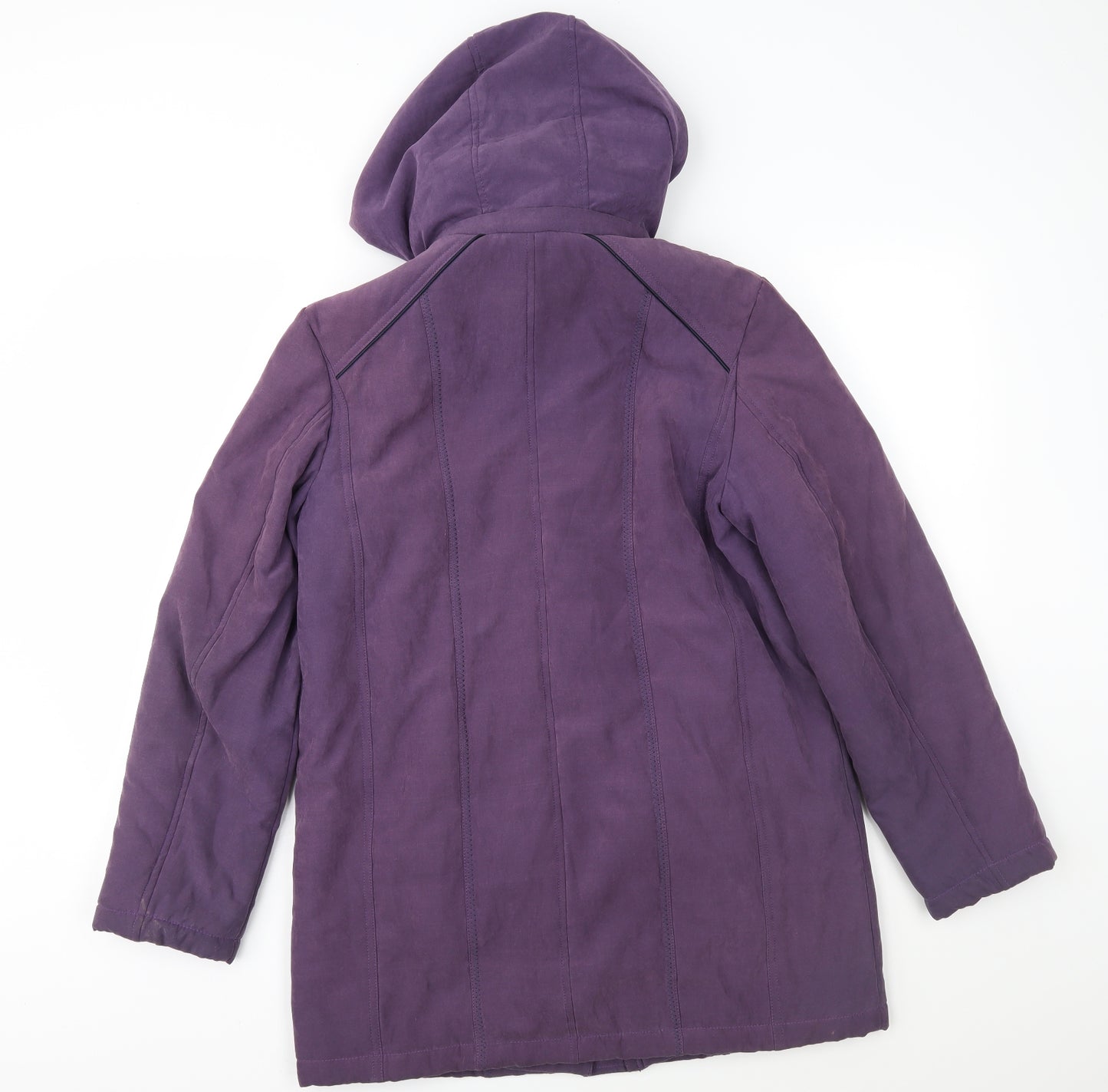 Anna Rose Womens Purple   Overcoat Coat Size S