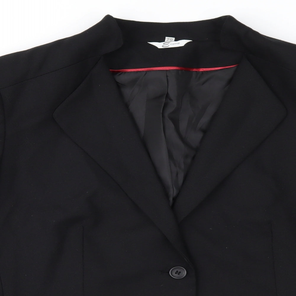 Eleganze Womens Black   Jacket Suit Jacket Size 20