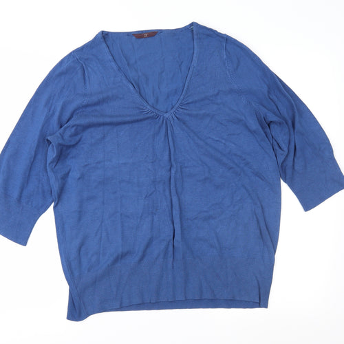 Evans Womens Blue  Knit Pullover Jumper Size 20