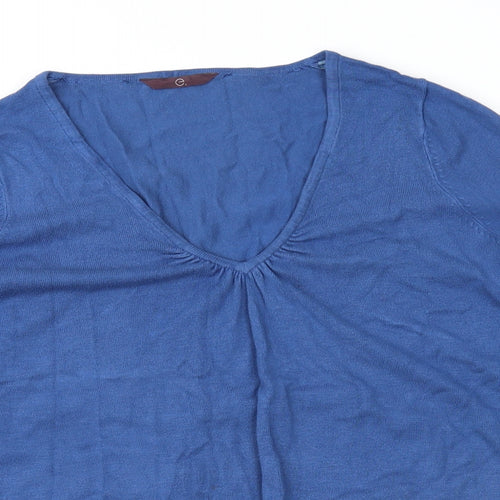 Evans Womens Blue  Knit Pullover Jumper Size 20