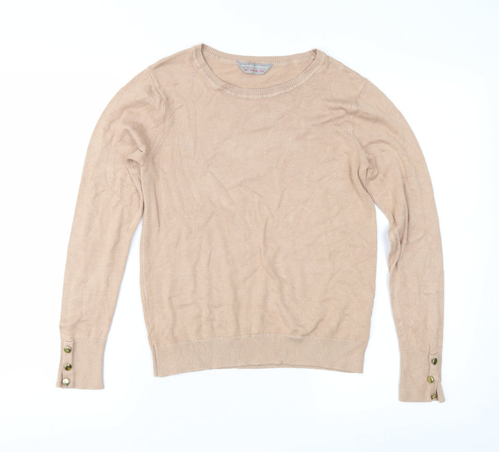 Dorothy Perkins Womens Brown Knit Pullover Jumper Size 8