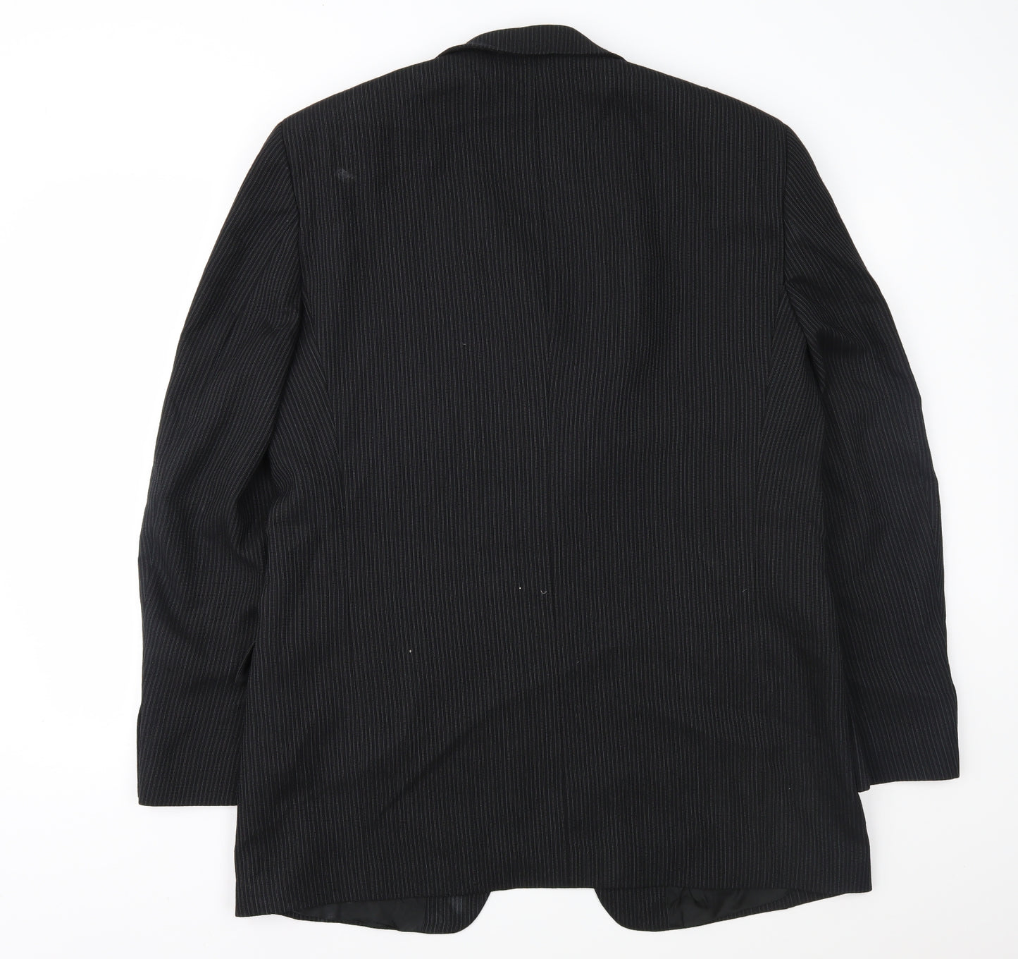River Island Mens Black Striped  Jacket Suit Jacket Size 42