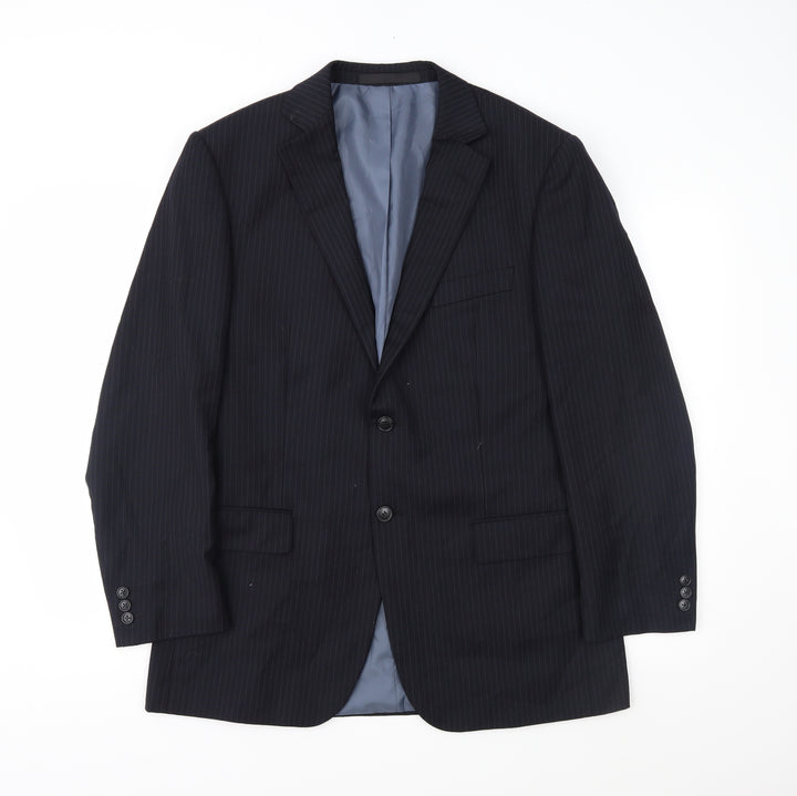 Marks and Spencer Mens Blue Striped Jacket Suit Jacket Size 40